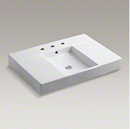 Kohler Warm, Modern Powder Room Bathroom-1