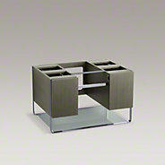 Kohler Warm, Modern Powder Room Bathroom-2